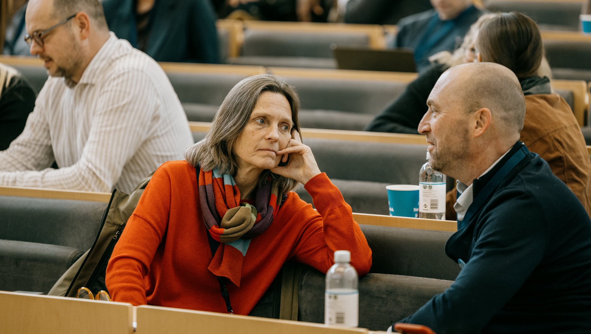 Dean Anne-Mette Hvas is also in attendance at today's PhD Day. Photo: Jens Hartmann Schmidt, AU Photo.