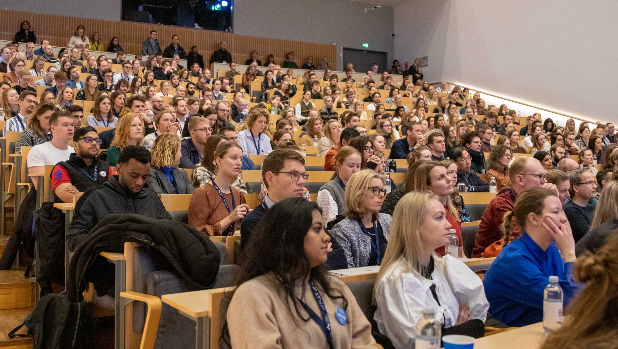 Several hundreds of PhD Students showed up at The Per Kirkeby Auditorium. Photo: Simon Fischel, AU Health.