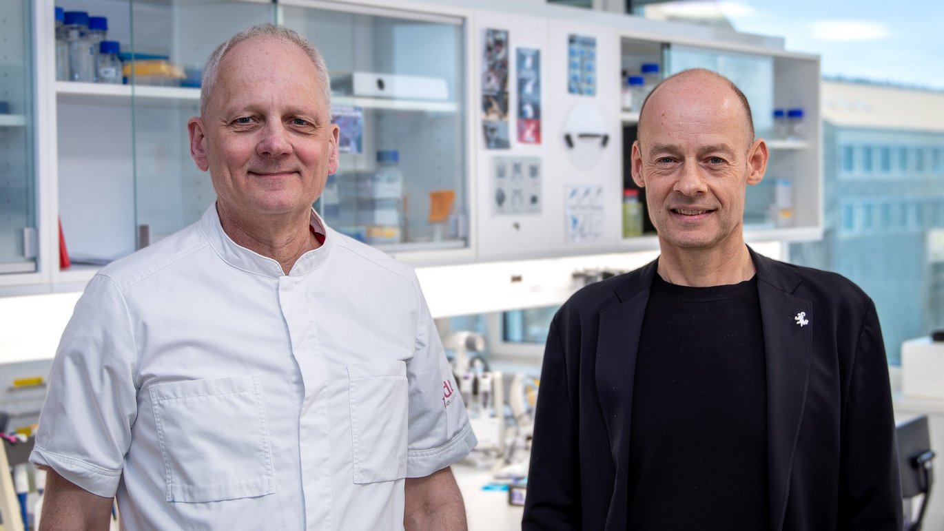 The Tandem Programme grant supports translational research collaboration between basic researcher Thomas Corydon (right) and clinical researcher Toke Bek and stimulates the transition of basic research to clinical practice and vice versa.