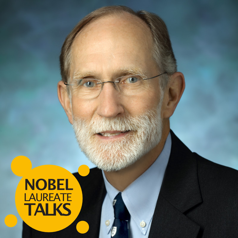 Nobelpristager Peter C. Agre lægger ud med et oplæg om sin vej mod nobelprisen og svarer derefter på spørgsmål fra deltagerne, når han skyder gang i Healths nye initiativ, Nobel Laureate Talks, den 21. april. Foto: Keith Weller, JHM. Nobelpristager Peter C. Agre lægger ud med et oplæg om sin vej mod nobelprisen og svarer derefter på spørgsmål fra deltagerne, når han skyder gang i Healths nye initiativ, Nobel Laureate Talks, den 21. april. Foto: Keith Weller, JHM.